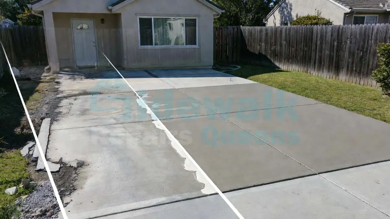 Cost for sidewalk repair in Queens and completed project of sidewalk repair by Sidewalk Repairs Queens.